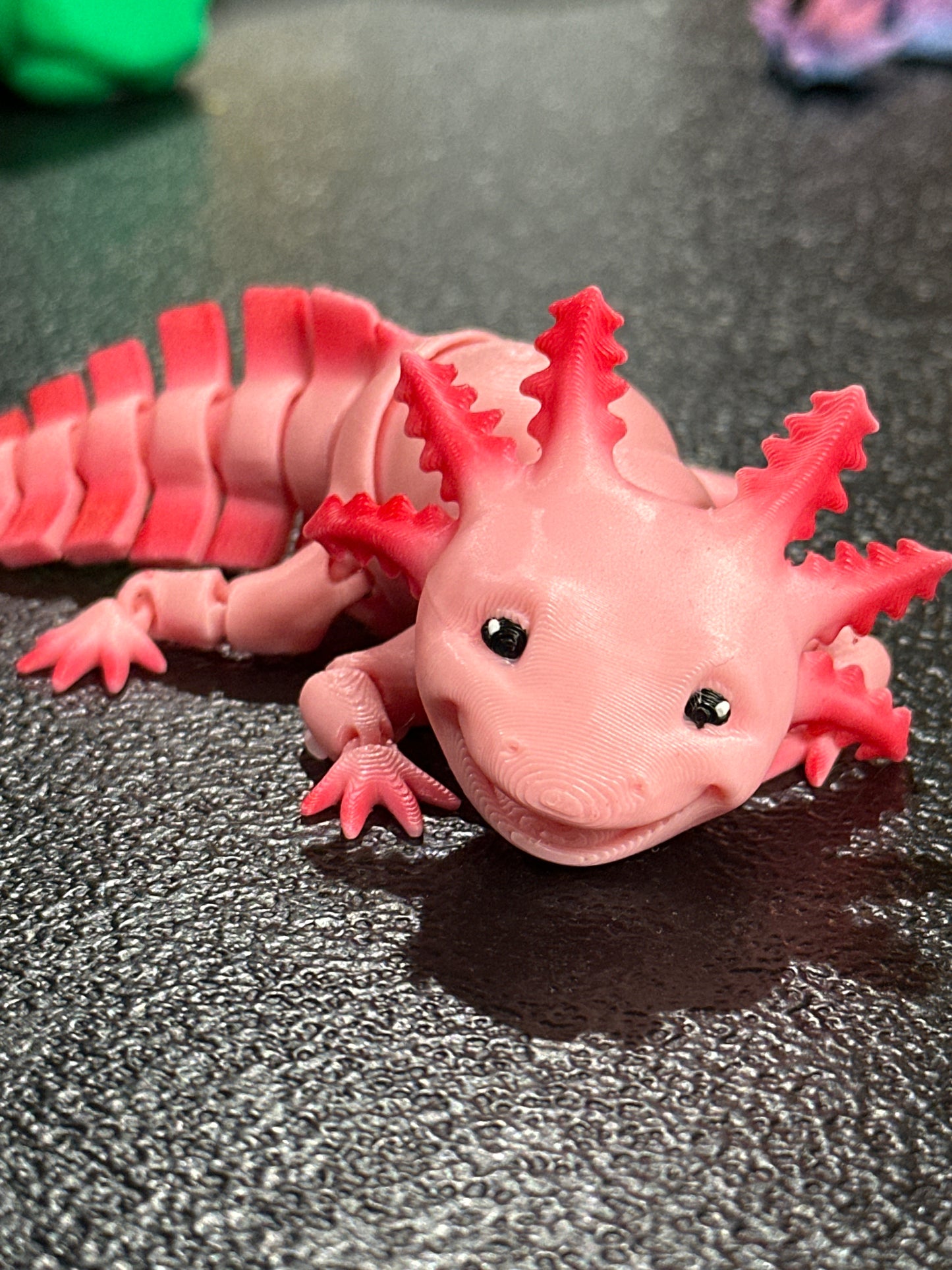 Articulating Axolotl Fidget Toy - Customizable, Flexible Desk Pet, Sensory Play & Stress Relief