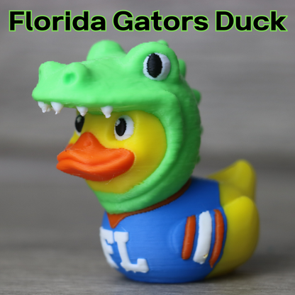Florida Gators Duck | Alligator Mascot Duck with FL Jersey | Gators Fan Gift