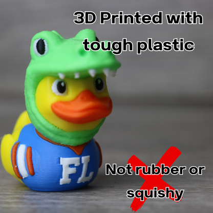 Florida Gators Duck | Alligator Mascot Duck with FL Jersey | Gators Fan Gift