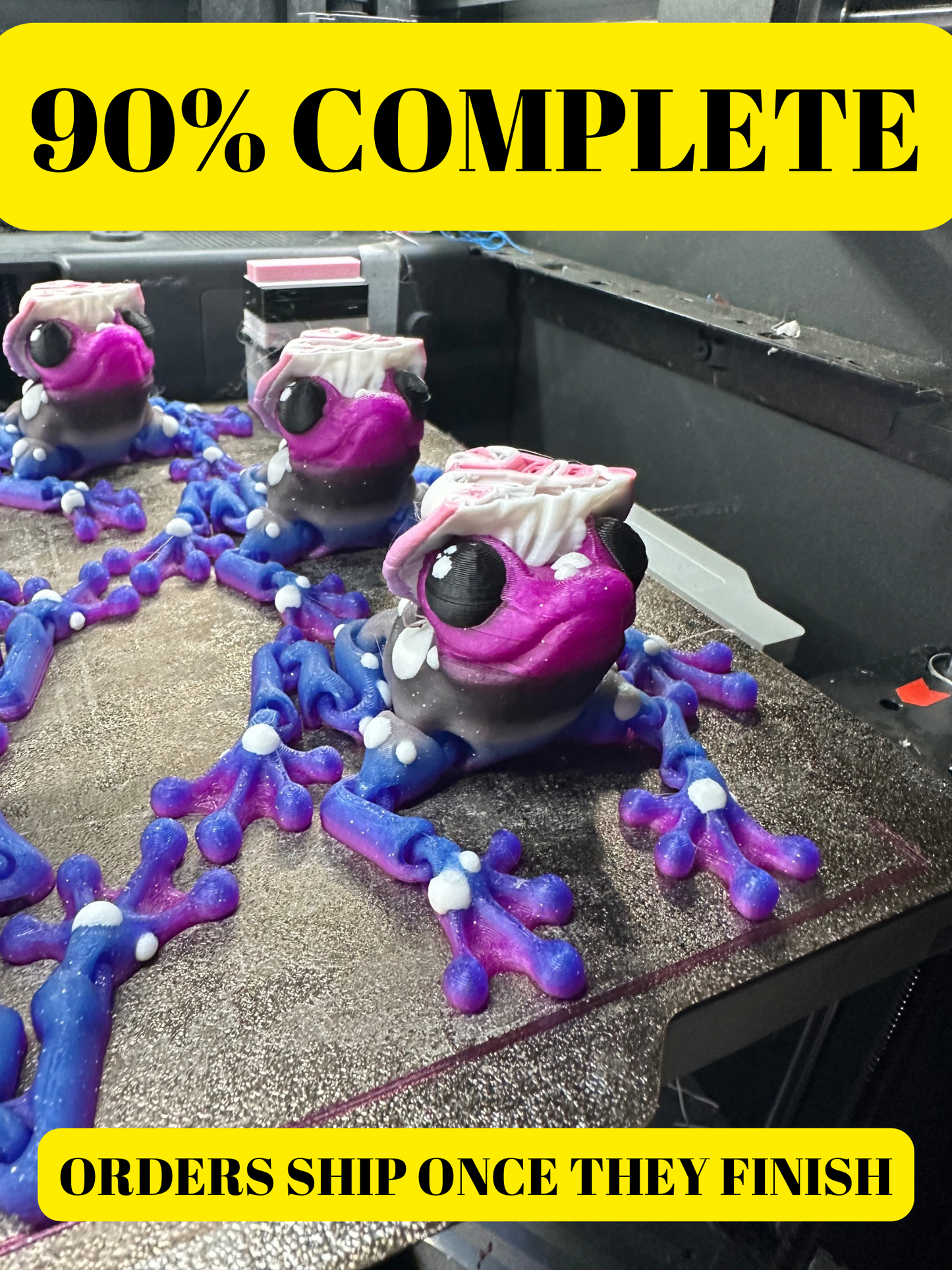 Galaxy Mushroom Frog | Flexible Fidget Toy | Cute Frog Gift & Desk Decor