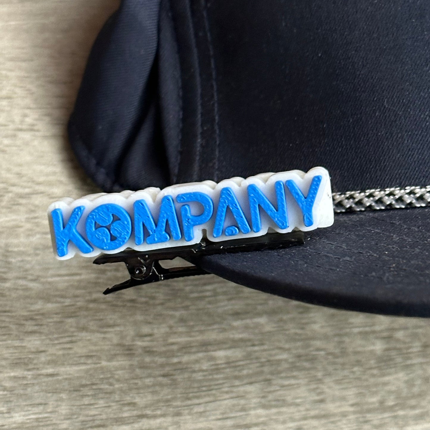 Kompany Hat Clip – Handmade Rave Gift for Bass Fans & Bucket Hat Collectors
