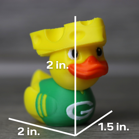 Packers Duck Cheese Head – Packers Fan Gift, Funny Football Duck, Tailgate Decor Toy