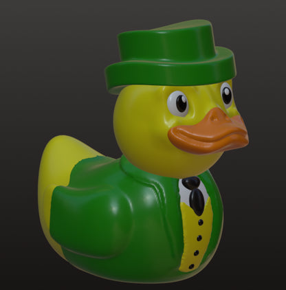 Leprechaun Duck — St Patricks Day Gift — Irish Duck Collectible Handmade