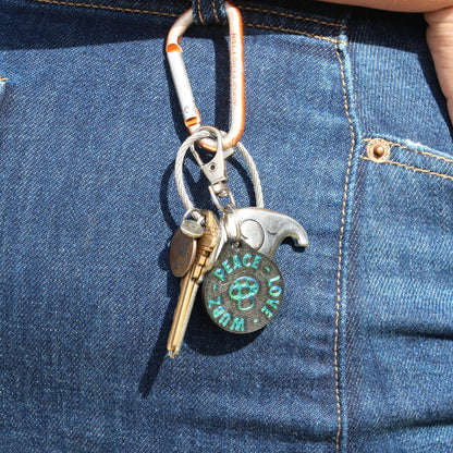 Peace Love Wubz Keychain | Rave EDM Bass Gift