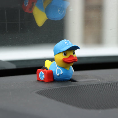 EMT Duck mounted on a car's dashboard