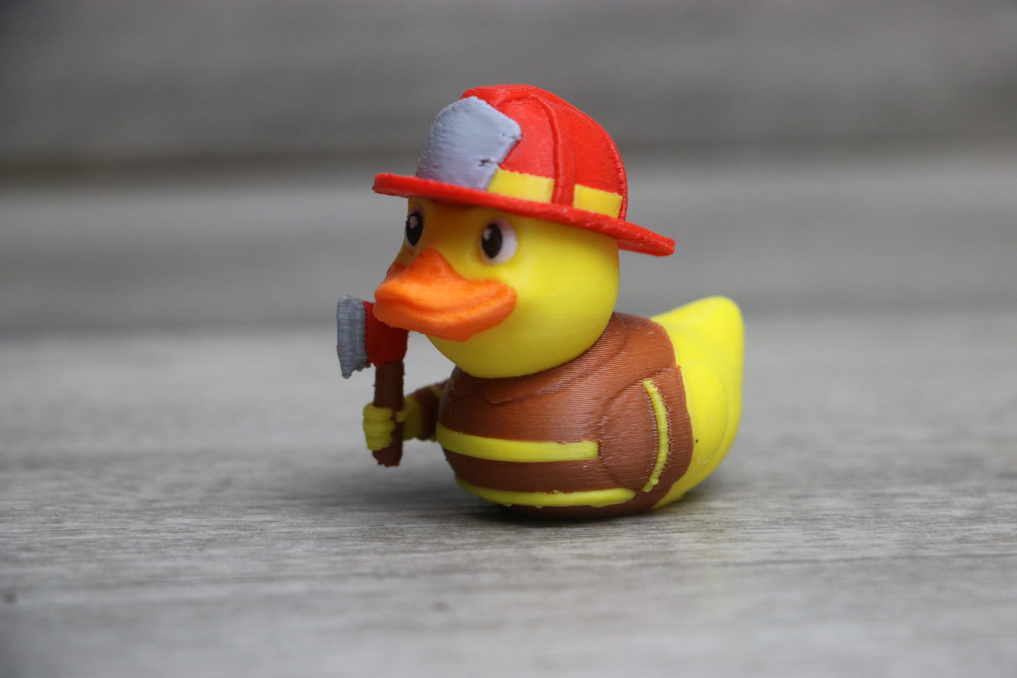Firefighter Duck Figurine – Jeep Ducking Gift for First Responders & Collectors