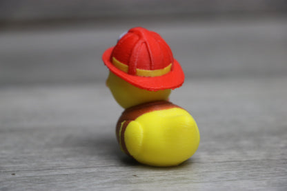 Firefighter Duck Figurine – Jeep Ducking Gift for First Responders & Collectors