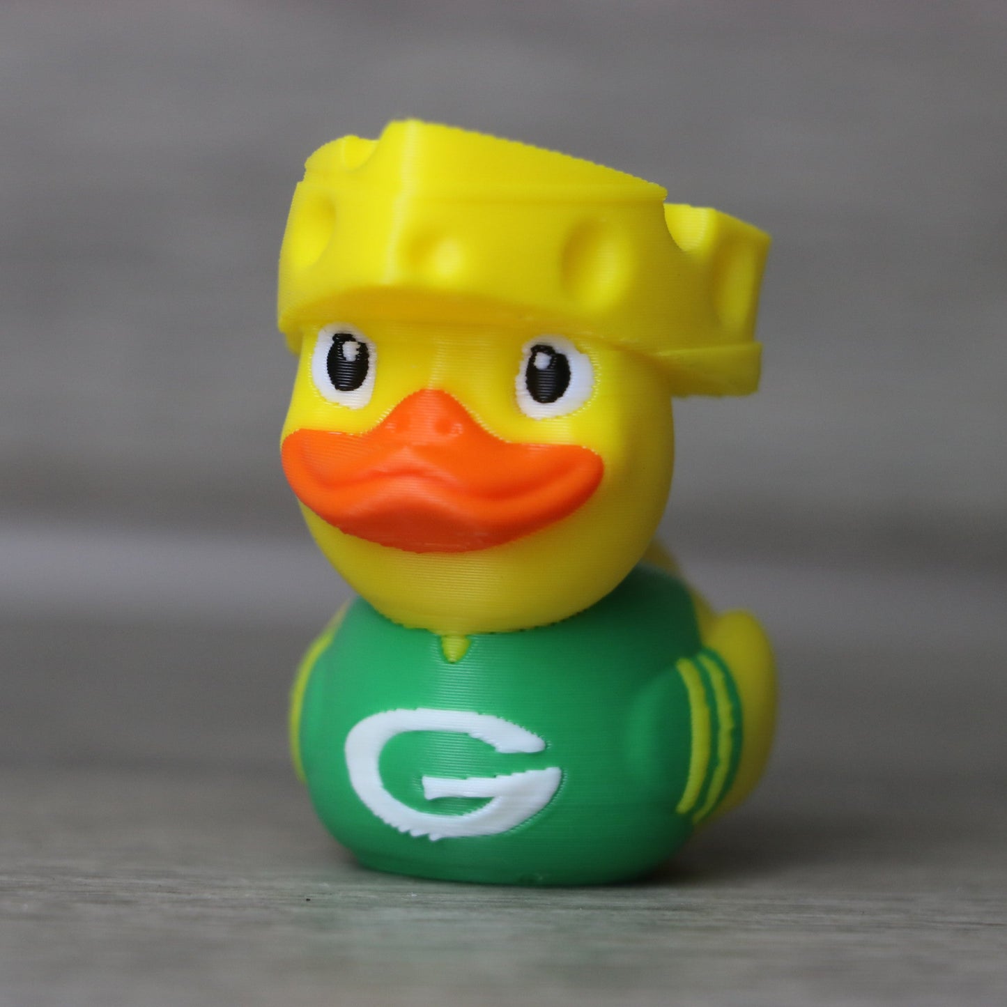 Packers Duck Cheese Head – Packers Fan Gift, Funny Football Duck, Tailgate Decor Toy