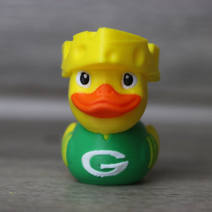 Packers Duck Cheese Head – Packers Fan Gift, Funny Football Duck, Tailgate Decor Toy