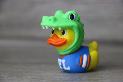 Florida Gators Duck | Alligator Mascot Duck with FL Jersey | Gators Fan Gift