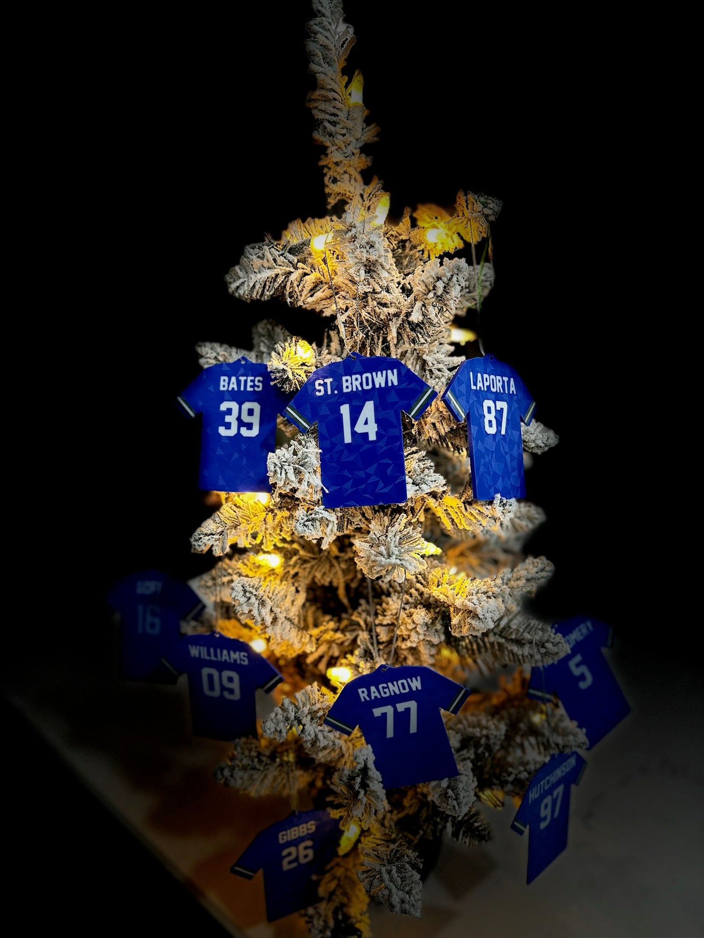 Detroit Lions Jersey Ornament – Custom Football Fan Christmas Decoration, Sports Team Holiday Decor