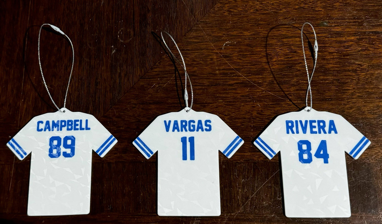 Detroit Lions Jersey Ornament – Custom Football Fan Christmas Decoration, Sports Team Holiday Decor