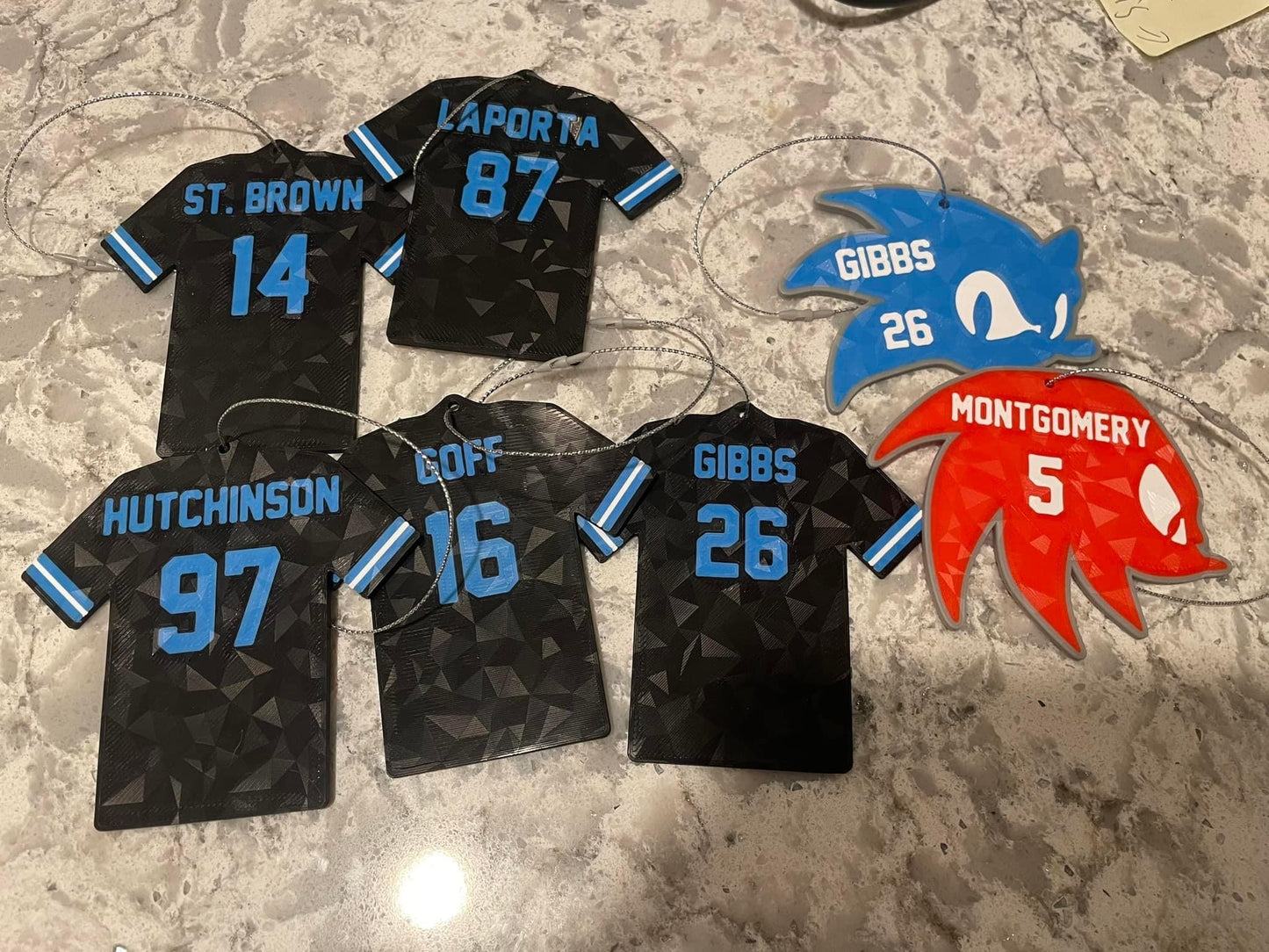 Detroit Lions Jersey Ornament – Custom Football Fan Christmas Decoration, Sports Team Holiday Decor