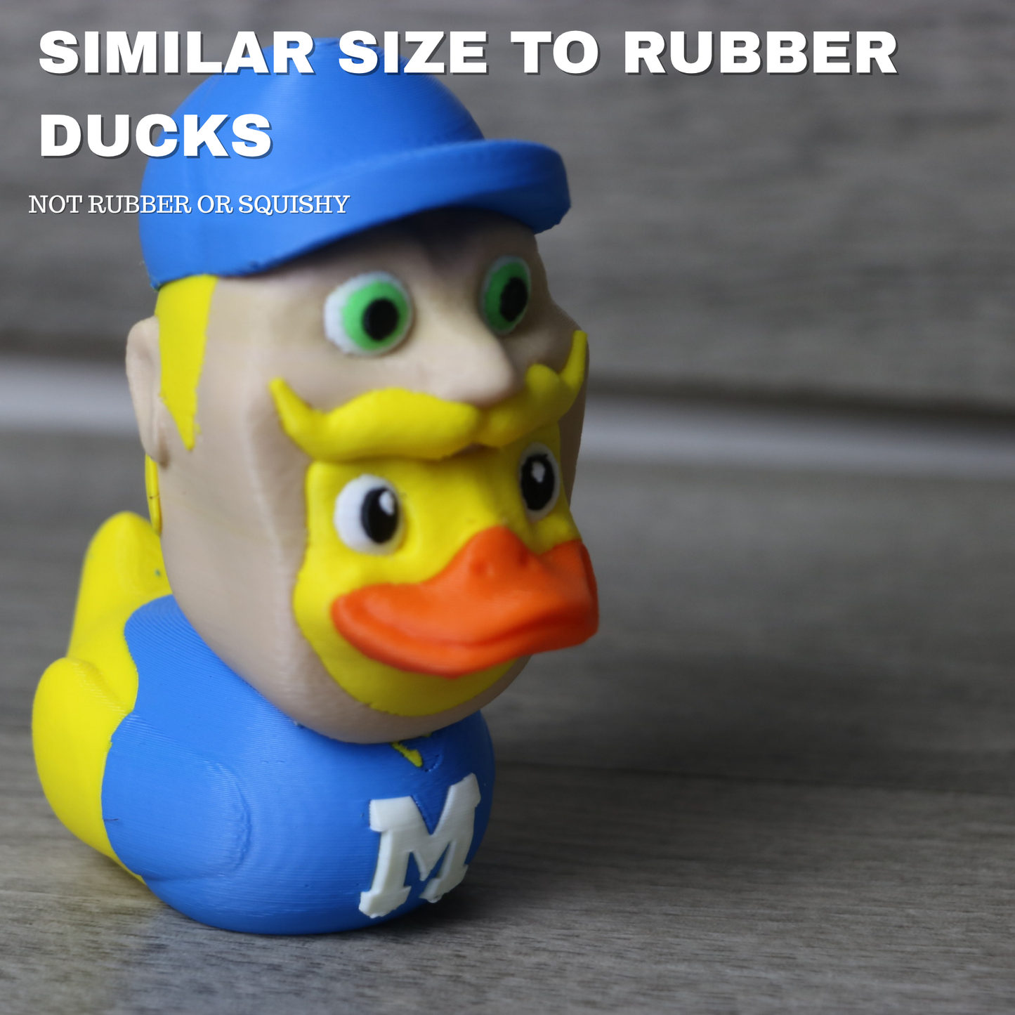 Milwaukee Bernie Duck Figurine - 3D Printed Wisconsin Sports Duck by ComiskasCustom