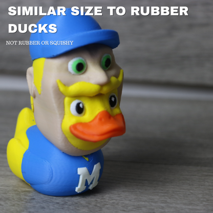 Milwaukee Bernie Duck Figurine - 3D Printed Wisconsin Sports Duck by ComiskasCustom