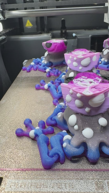 Galaxy Mushroom Frog | Flexible Fidget Toy | Cute Frog Gift & Desk Decor